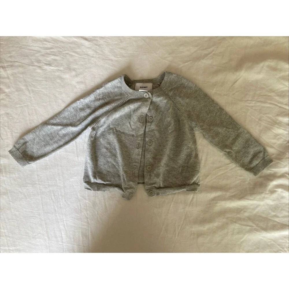 18-24 Months Old Navy baby girl clothes - 1 piece sweater | solid grey theme